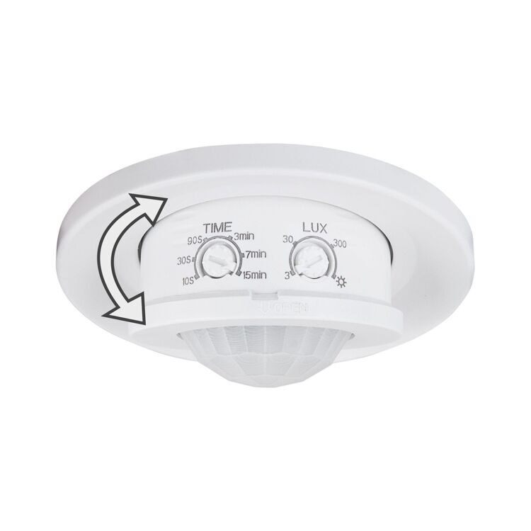 Инфракрасный датчик движения 8м 800W 360° IP20 SNS-M-12 белый